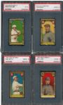 1911 T205 GOLD BORDER PSA GRADED LOT OF 9 INCLUDING JIMMY COLLINS