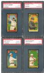 1911 T205 PSA GRADED MINOR LEAGUER LOT OF 5 (4 DIFFERENT) INCLUDING JIMMY COLLINS