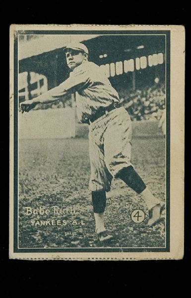 1931 W517 #4 Babe Ruth (Throwing)  