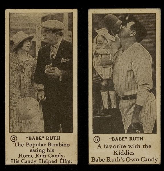 Pair of 1928 George Ruth Candy Company Cards  