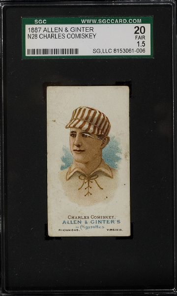 1888 N28 Allen & Ginter Charles Comiskey SGC 20 Fair  
