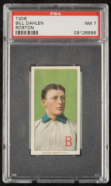 1909-11 T206 Bill Dahlen (Boston) PSA 7 NM 