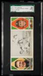1912 T202 Hassan Triple Folder "Ty Cobb Steals Third" Cobb/Jennings SGC 30 GOOD 
