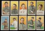 1909-11 T206 Group of 70 different including Mathewson & 2 Lajoies 
