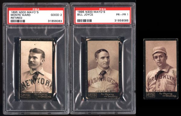 1895 N300 MAYOS LOT OF 3 INCLUDING MONTE WARD (RETIRED) PSA 2 GD