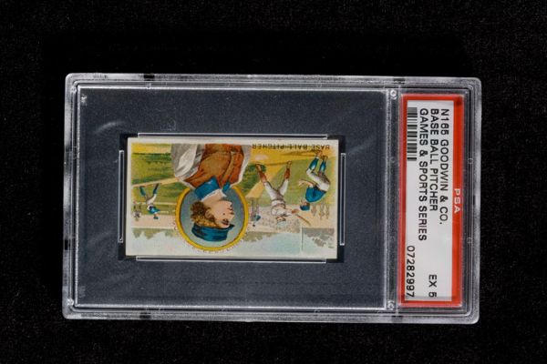 1889 GOODWIN & CO. GAMES AND SPORTS SERIES BASEBALL PITCHER PSA 5 EX
