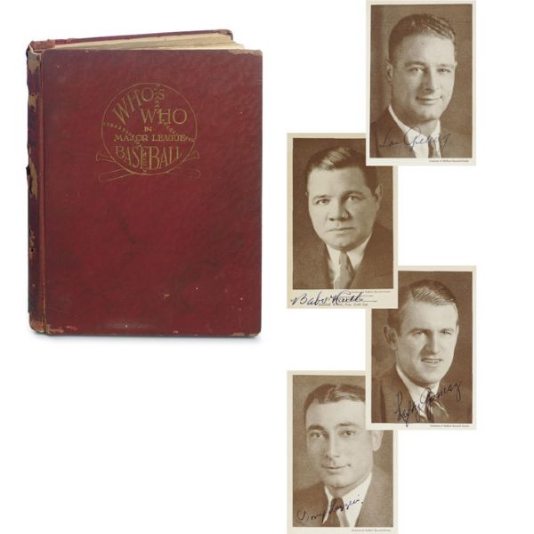 1933 WHOS WHO IN MAJOR LEAGUE BASEBALL BOOK SIGNED BY 30 INCLUDING RUTH, GEHRIG AND 13 OTHER YANKEES
