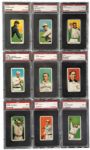 1909-11 T206 EX PSA 5 GRADED LOT OF 25 DIFFERENT