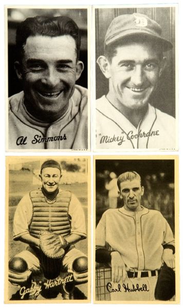 1936 TYPE 1 (9) AND 1937 TYPE 4 (12) R314 GOUDEY "WIDE PEN" PREMIUMS WITH 7 HALL OF FAMERS