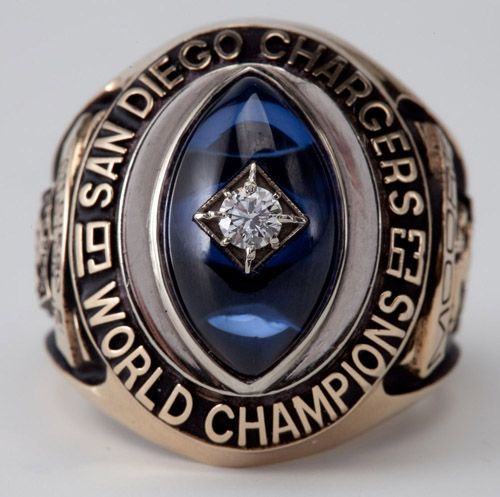 FRED MOORES 1963 SAN DIEGO CHARGERS WORLD CHAMPIONSHIP RING