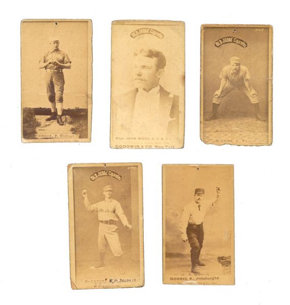 1887-90 N172 OLD JUDGE LOT OF 9 INCLUDING HOFERS WARD AND MCCARTHY