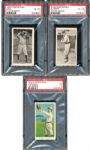 1909-11 T206 LOT OF 4 HALLOF FAMERS INLCUDING COBB - ALL VG-EX PSA 4