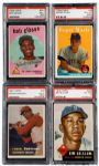 1953 THRU 1960 PSA GRADED HALL OF FAME AND ROOKIE LOT OF 7 INCLUDING MARIS, GIBSON AND FRANK ROBINSON