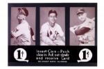 1950S EXHIBIT SUPPLY COMPANY VENDING MACHINE 3 CARD BASEBALL HEADER PIECE FEATURING MICKEY MANTLE