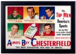1948 MULTI-SPORT ADVERTISEMENT FOR CHESTERFIELD CIGARETTES FEATURING JOE DIMAGGIO, BEN HOGAN AND OTHERS 