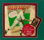 1940’S LON WARNEKE RED MAN TOBACCO DIE-CUT ADVERTISING DISPLAY