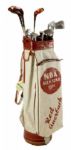 RED AUERBACHS FULL SET OF GOLF CLUBS IN CUSTOM RED AUERBACH 1961 NBA ALL-STAR GAME BAG