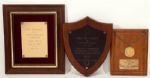 THREE LOCAL HALL OF FAME AWARD PLAQUES PRESENTED TO RED AUERBACH