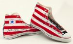 PAIR OF JULIUS ERVING AUTOGRAPHED CONVERSE "CHUCK TAYLOR" ALL STAR HIGH TOP SNEAKERS 