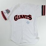 1989 WILL CLARK AUTOGRAPHED GAME USED SAN FRANCISCO GIANTS WORLD SERIES HOME JERSEY