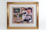 LARGE 41X36 TED WILLIAMS SIGNED LIMITED EDITION LITHOGRAPH (144/406) BY ARTIST DANNY DAY