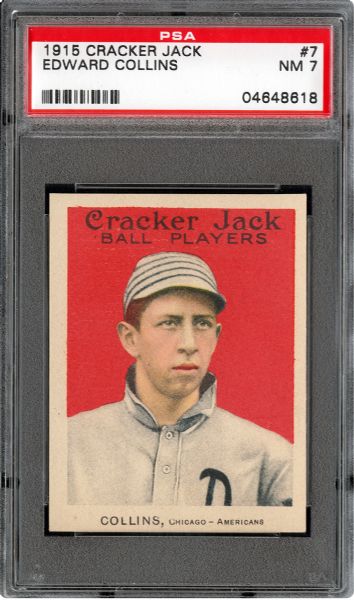 1915 CRACKER JACK #7 EDDIE COLLINS NM PSA 7