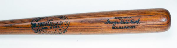 EXTRAORDINARY 1927-28 BABE RUTH (FACTORY VAULT MARKED R34) H&B PROFESSIONAL MODEL GAME USED BAT (PSA/DNA GU10)