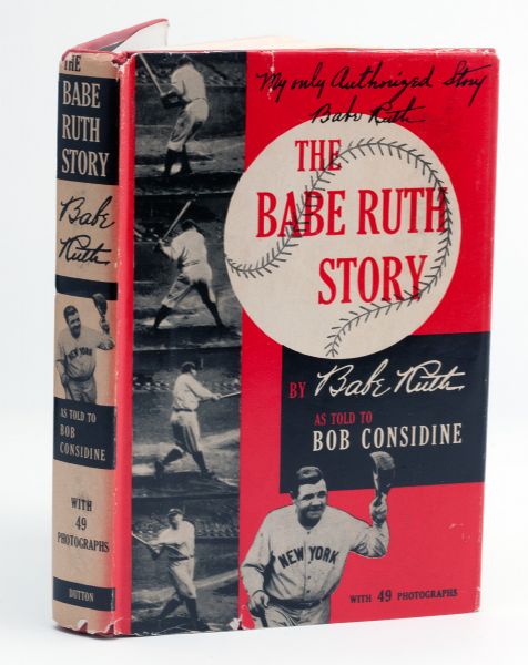BABE RUTH 1948 SIGNED FIRST EDITION HARDCOVER BOOK "THE BABE RUTH STORY" (PSA/DNA 9)