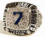 MICKEY MANTLE 1956 MVP COMMEMORATIVE 10K GOLD RING PRODUCED BY HERFF JONES
