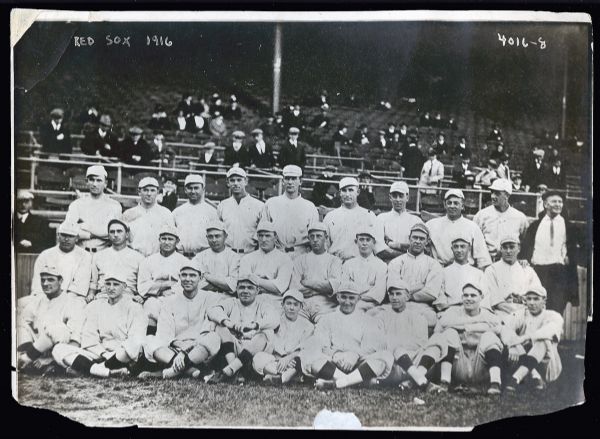 1916 BOSTON RED SOX TEAM PHOTOGRAPH FEATURING BABE RUTH FROM CULVER PICTURES ARCHIVE