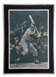 MICKEY MANTLE AUTOGRAPHED SPORTS ILLUSTRATED POSTER FEATURING ENORMOUS 11" SIGNATURE AND "NO. 7" NOTATION