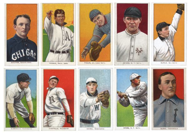 LOT OF (10) 1909-11 T206 ALTERED CARDS