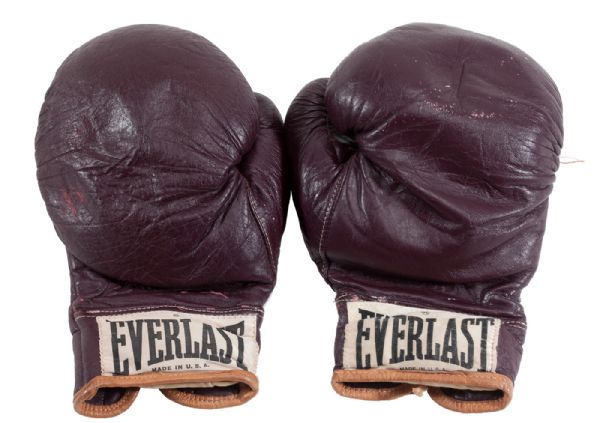 MUHAMMAD ALIS FIGHT-WORN GLOVES FROM HIS HISTORIC MARCH 8, 1971 BOUT VS. JOE FRAZIER (ALI-FRAZIER I) "THE FIGHT OF THE CENTURY"