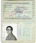 ANGELO DUNDEES SIGNED 1971-76 PASSPORT USED TO TRAVEL TO ZAIRE IN 1974 FOR "THE RUMBLE IN THE JUNGLE"