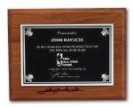 JOHN HAVLICEK’S 1976 SIGNED NBA ALL-STAR AWARD PLAQUE (HAVLICEK LOA)