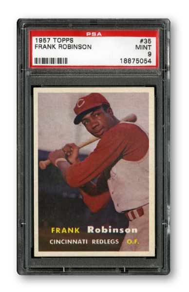1957 TOPPS #35 FRANK ROBINSON ROOKIE MINT PSA 9