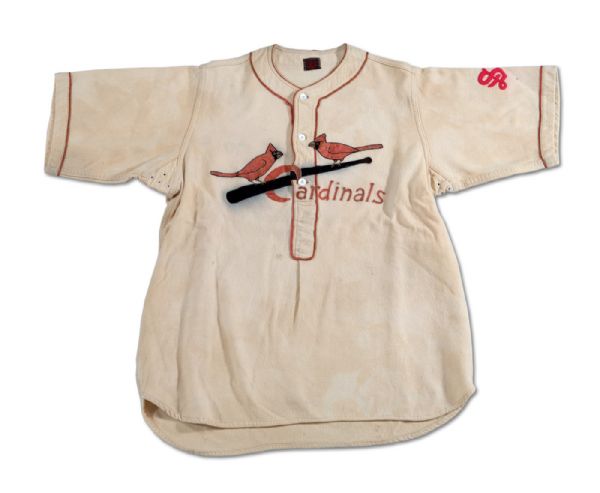 1928 ANDY HIGH ST. LOUIS CARDINALS WORLD SERIES GAME WORN HOME JERSEY (DELBERT MICKEL COLLECTION)