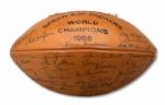 1968 SUPER BOWL II WORLD CHAMPION GREEN BAY PACKERS TEAM SIGNED FOOTBALL