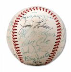 1952 BOSTON BRAVES (LAST YEAR IN BOSTON) TEAM SIGNED ONL (GILES) BASEBALL (NSM COLLECTION)