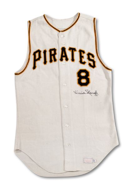 1970 WILLIE STARGELL AUTOGRAPHED PITTSBURGH PIRATES GAME WORN HOME JERSEY (NSM COLLECTION)