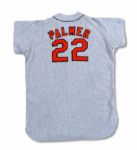 1971 JIM PALMER AUTOGRAPHED BALTIMORE ORIOLES GAME WORN ROAD JERSEY (MEARS A10, NSM COLLECTION)