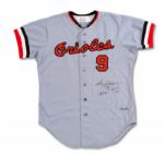 1976 REGGIE JACKSON BALTIMORE ORIOLES GAME WORN AND SIGNED ROAD JERSEY (GIORDANO LOA)