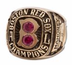 1967 BOSTON RED SOX AMERICAN LEAGUE CHAMPIONS 10K GOLD RING ISSUED TO SCOUTING DIRECTOR NEIL MAHONEY