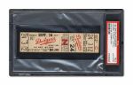 SEPTEMBER 24, 1957 BROOKLYN DODGERS FINAL GAME AT EBBETS FIELD FULL TICKET