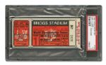 1945 WORLD SERIES (CHICAGO CUBS AT DETROIT TIGERS) GAME 1 TICKET STUB VG PSA 3