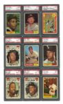 1961 TOPPS BASEBALL COMPLETE SET OF 587 WITH ALL KEY CARDS PSA GRADED