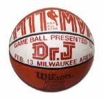 1977 NBA ALL-STAR GAME BALL PRESENTED TO JULIUS "DR. J" ERVING IN RECOGNITION OF BEING NAMED ALL-STAR GAME MVP (DR. J LOA)