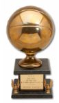 1958 NBA EAST-WEST ALL-STAR GAME TROPHY PRESENTED TO HALL OF FAMER GEORGE YARDLEY (HELMS/LA84 COLLECTION)