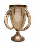 1903 TEN MILE OPEN STERLING SILVER TROPHY PRESENTED BY THE CLEVELAND AUTOMOBILE CLUB TO WINNER BARNEY OLDFIELD (HELMS/LA84 COLLECTION)