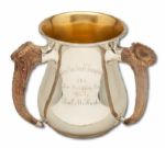 1915 WESTERN AMATEUR GOLF CHAMPIONSHIP LOW QUALIFYING SCORE STERLING SILVER TROPHY PRESENTED TO PAUL M. HUNTER (HELMS/LA84 COLLECTION)